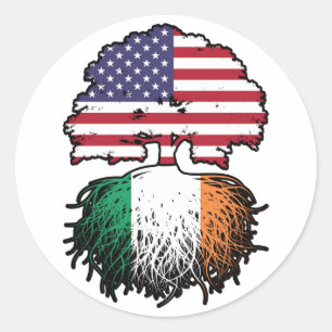 Ierland Irish American USA Ronde Sticker