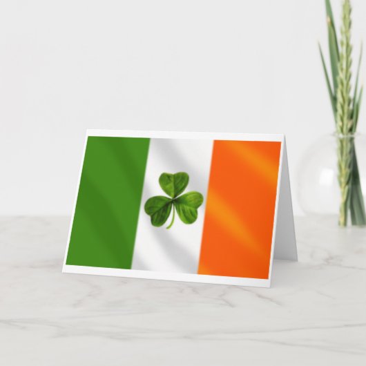 Ierland Irish Clover Eire flag Gear Kaart (Voorkant)