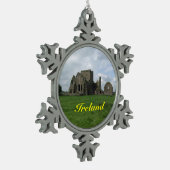 Ierland Irish Hore Abbey kerstsierente Tin Sneeuwvlok Ornament (Links)