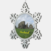 Ierland Irish Hore Abbey kerstsierente Tin Sneeuwvlok Ornament (Rechts)