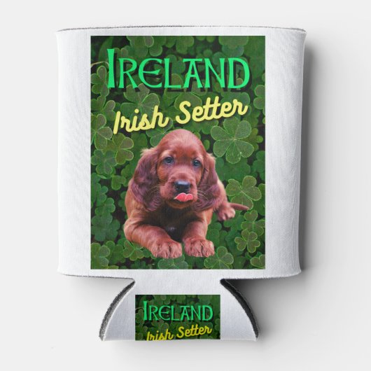 Ierland Irish Setter Clovers Shamrocks Blikjeskoeler (Voorkant)