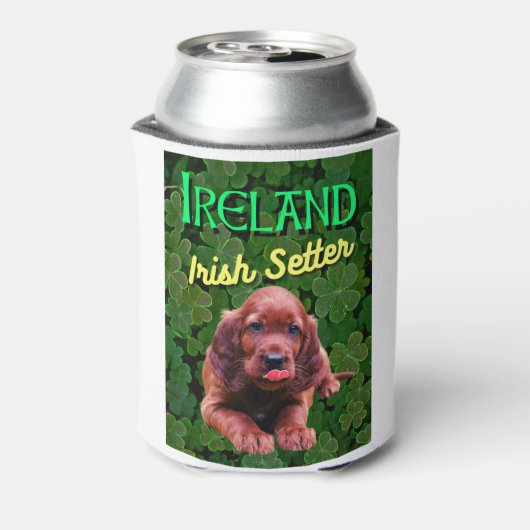 Ierland Irish Setter Clovers Shamrocks Blikjeskoeler (Blikje Achterkant)