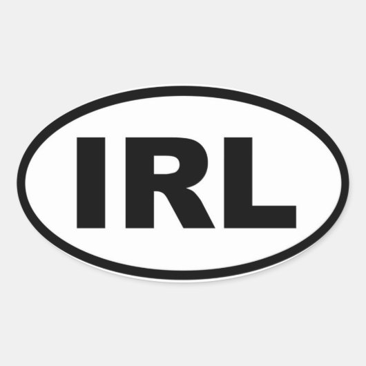 Ierland - IRL - Europees Ovale Sticker (Voorkant)