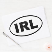Ierland - IRL - Europees Ovale Sticker (Envelop)