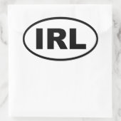 Ierland - IRL - Europees Ovale Sticker (Tas)