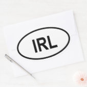 Ierland "IRL" Ovale Sticker (Envelop)