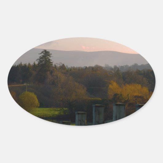 Ierland is prachtig ovale sticker (Voorkant)