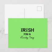 ierland je een geluksdag briefkaart (Voorkant / Achterkant)