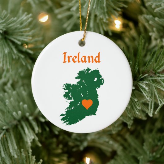 Ierland Kaart Keramisch Ornament (Boom)