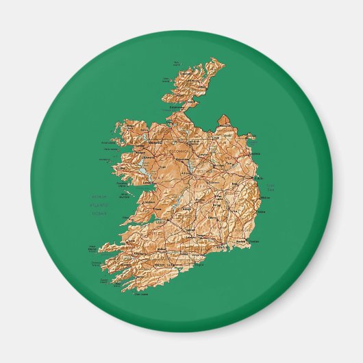 Ierland Kaart Magnet (Voorkant)
