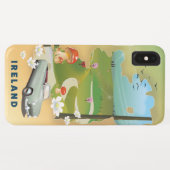 Ierland kaart vintage-poster Case-Mate iPhone case (Achterkant (horizontaal))