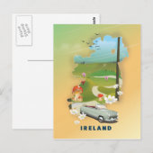 Ierland kaart vintage reisposter (Voorkant / Achterkant)