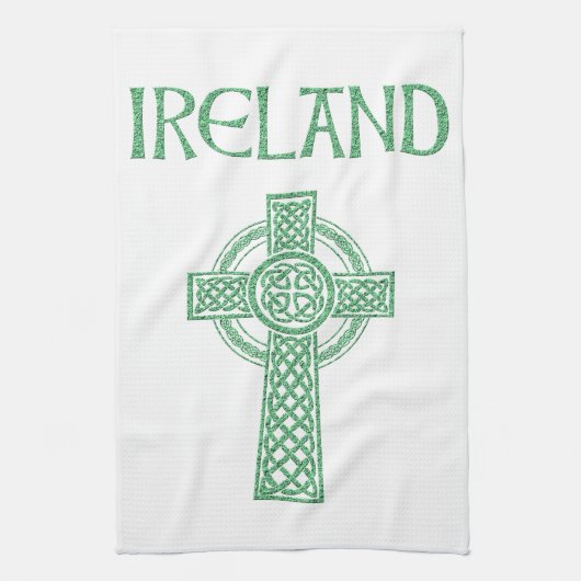 Ierland Keltisch Kruis Handdoek (Verticaal)