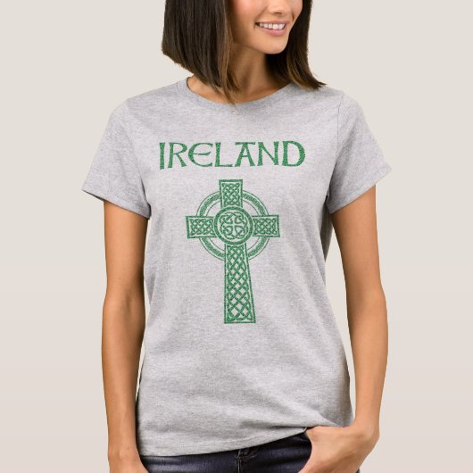 Ierland Keltisch Kruis T-shirt (Voorkant)