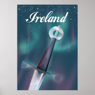 Ierland Keltisch zwaard Poster