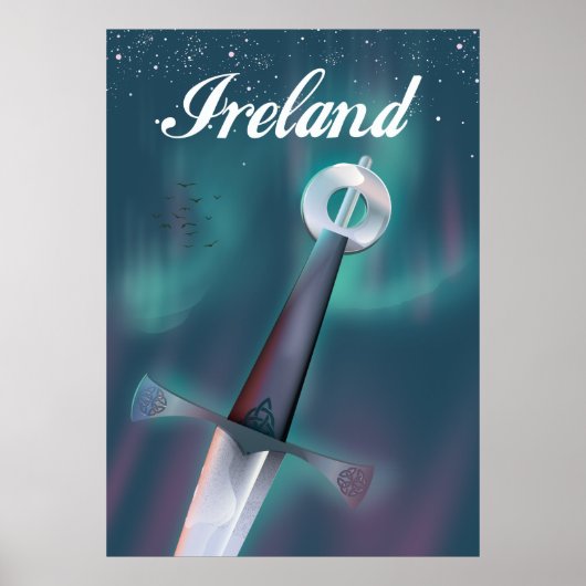 Ierland Keltisch zwaard Poster (Voorkant)