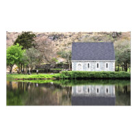 Ierland, kerk, stenen muur, meer, fotografie