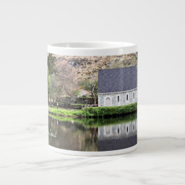 Ierland, kerk, stenen muur, meer, fotografie grote koffiekop