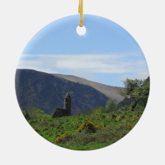 Ierland Kerstboom Ornament Reizen Souvenir (Achterkant)