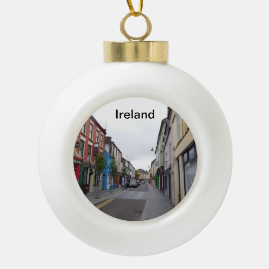 Ierland kerstversiering keramische bal ornament (Voorkant)