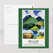 Ierland Killarney Vintage Reisposter Gerestaureerd Briefkaart (Voorkant / Achterkant)