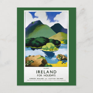 Ierland Killarney Vintage Reisposter Gerestaureerd Briefkaart