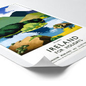 Ierland Killarney Vintage Reisposter Gerestaureerd Poster (Hoek)