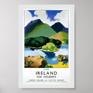 Ierland Killarney Vintage Reisposter Gerestaureerd Poster