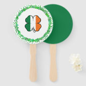 Ierland Klaver Saint Patrick's Day Handwaaier (Voorkant en achterkant)