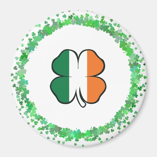 Ierland Klaver Saint Patrick's Day Magneet (Voorkant)