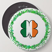Ierland Klaver Saint Patrick's Day Ronde Button 6,0 Cm (Voorkant /achterkant)