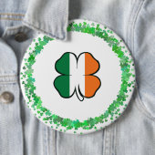 Ierland Klaver Saint Patrick's Day Ronde Button 6,0 Cm (In situ)
