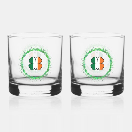 Ierland Klaver Saint Patrick's Day Whisky Glas (Achterkant)