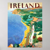 Ierland, kustlijn, oud poster (Voorkant)