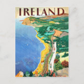 Ierland, kustlijn, oud poster briefkaart (Voorkant)