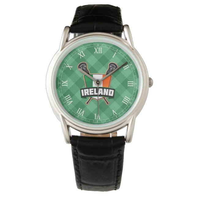 Ierland Lacrosse Irish Horloge (Voorkant)