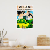 Ierland, land van romance, Blarey castle, vintage Poster (Keuken)