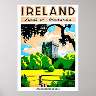 Ierland, land van romantiek, Blarey kasteel, vinta Poster