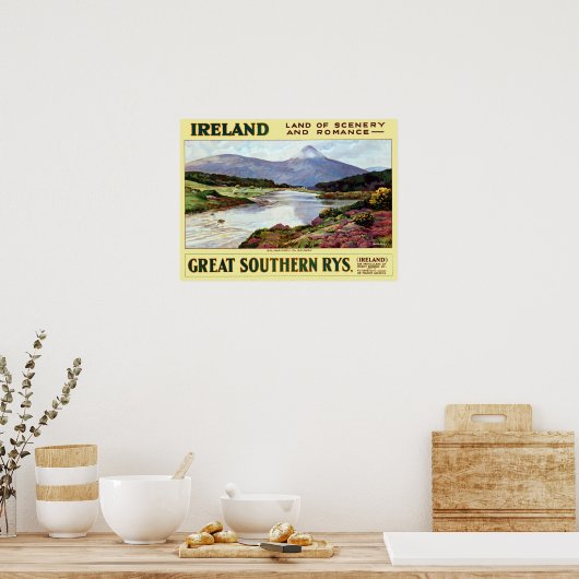  Ierland Land van Schreeuw en Romance Reizen Poster (Keuken)