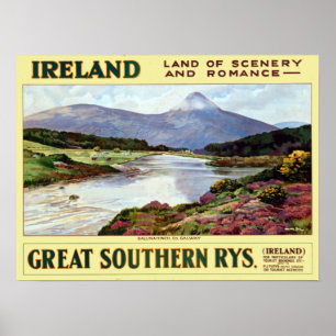 Ierland Land van Schreeuw en Romance Reizen Poster