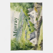 Ierland Land Village Ierse achternaam Custom Theedoek (Verticaal)