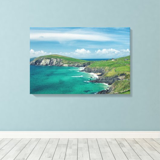 Ierland landschap canvas afdruk (Insitu (Houten vloer))