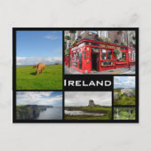 Ierland landschappen briefkaart zwarte lijst colla (Voorkant)