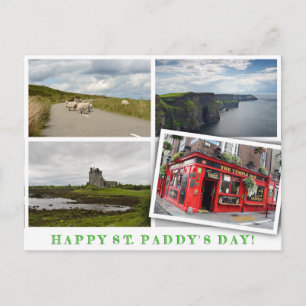 Ierland landschapscollage voor St. Paddy's Day Briefkaart