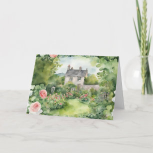 Ierland Landtuin Vouwbare Wenskaart Kaart