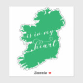 Ierland ligt in mijn hart sticker (Vel)