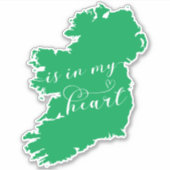 Ierland ligt in mijn hart sticker (Voorkant)