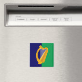 Ierland magneet - Harp op blauw & groen (Insitu (Vaatwasser))