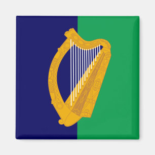 Ierland Magnet - Harp op Blauw & Groen