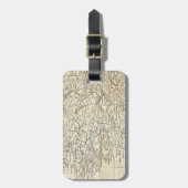  Ierland Map Central Connaught Region Bagagelabel (Voorkant verticaal)